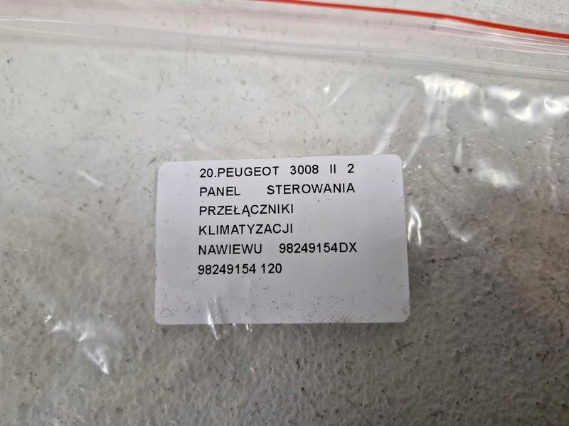 фото №9, Peugeot 3008 ii 2 панель керування перемикачі кондиціонера обдув