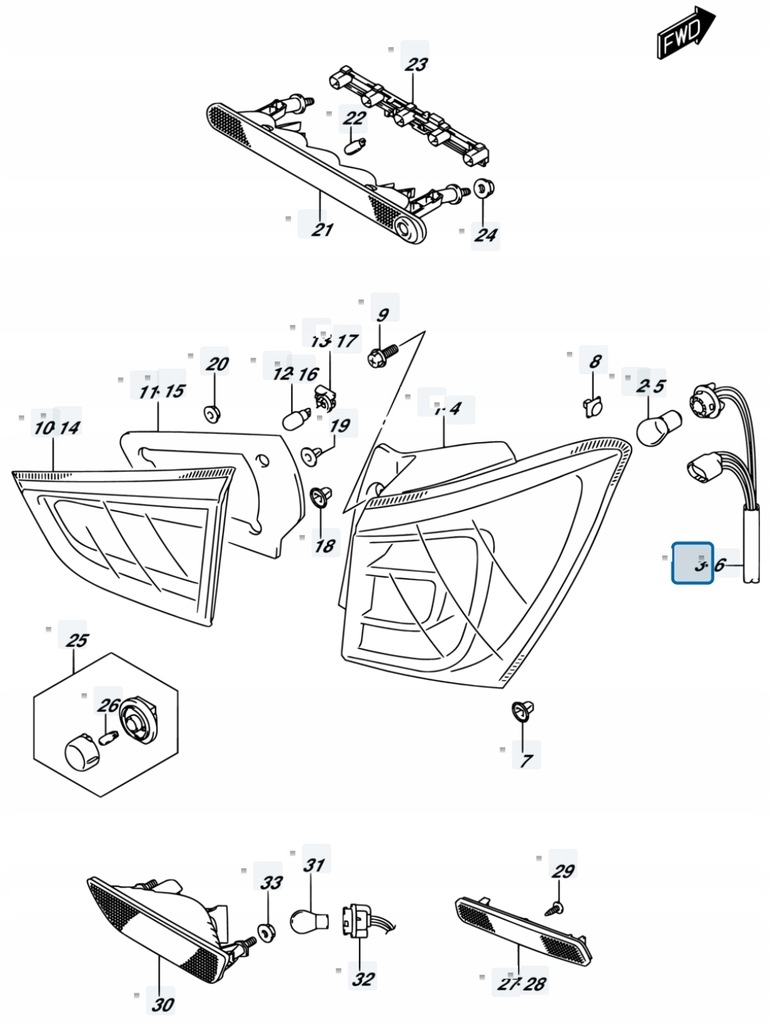 фото №7, Suzuki sx4 s-cross 18r 1.4t lift джгут лампи led задня задній ліва права 2