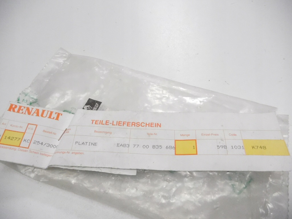 фото №12, Цоколь стельова renault twingo i оригінальний номер 7700835686