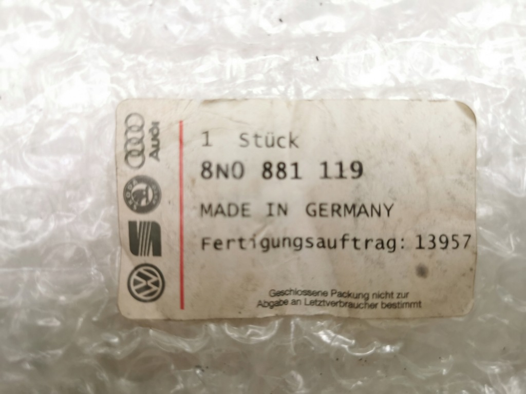 фото №7, Труба подшипниковая левая audi tt 1999- оригинальный номер 8n0881119