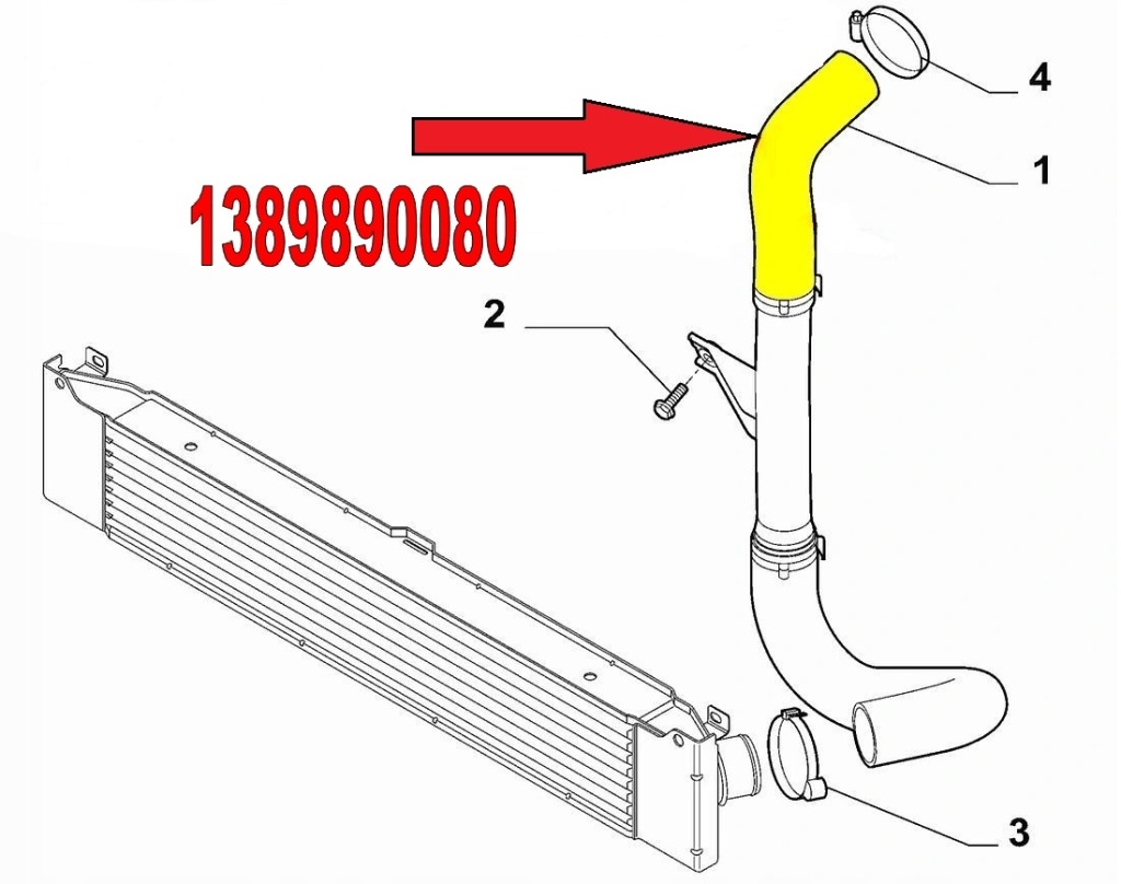Патрубок труба наддуву fiat ducato 2.3jtd 1389890080 в Україні