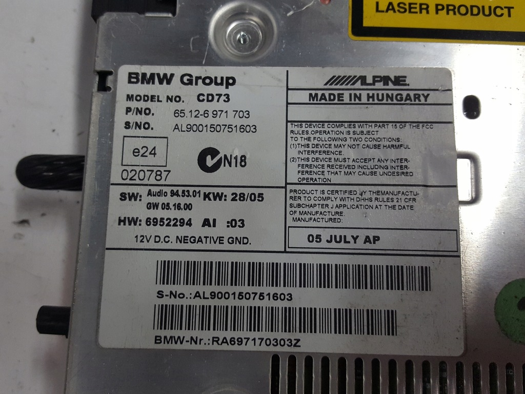 фото №4, Bmw 3 e90 e91 радио cd радиопроигрыватель 6971703