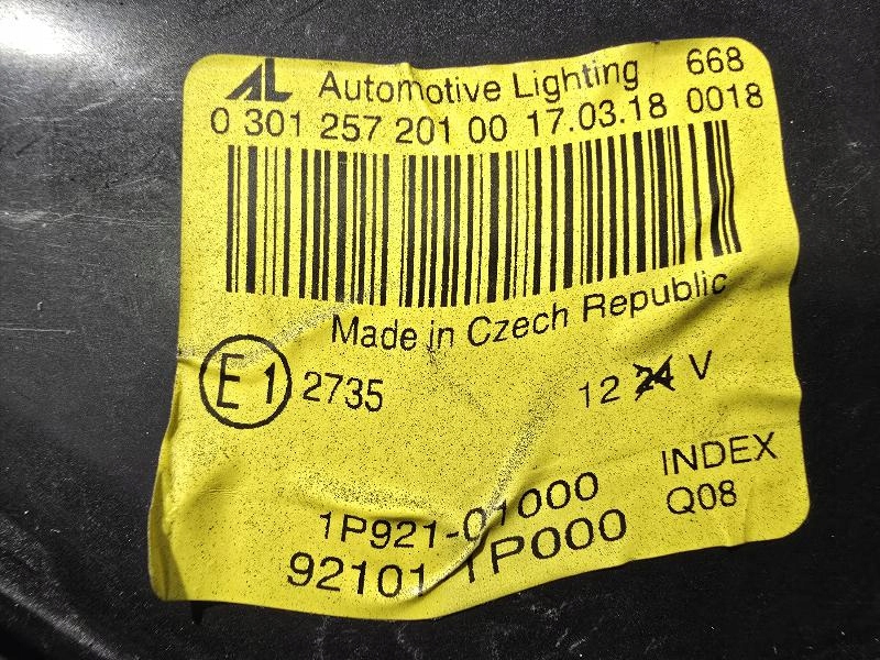 фото №14, Kia venga 09- 92101-1p000 лампа передняя перед левая