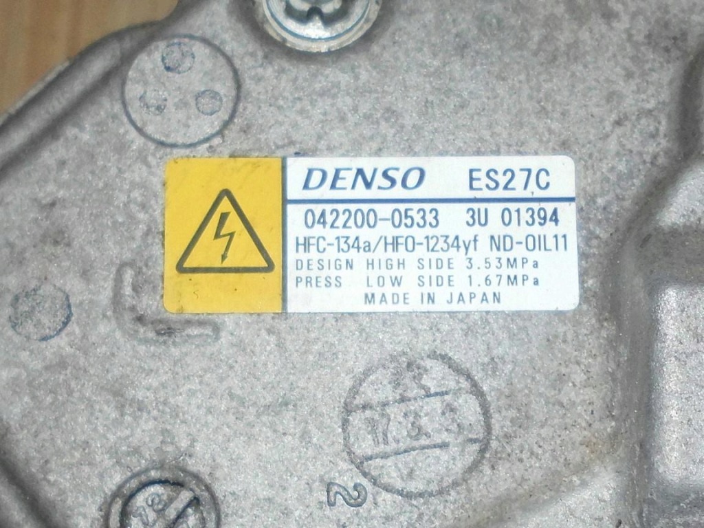 фото №7, Компресор кондиціонера toyota rav4 v гібрид 042200-0533 es27c
