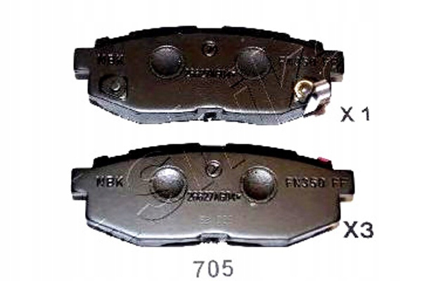 фото №1, Ashika тормозные колодки тормозные subaru tribeca 3.0 05- ash