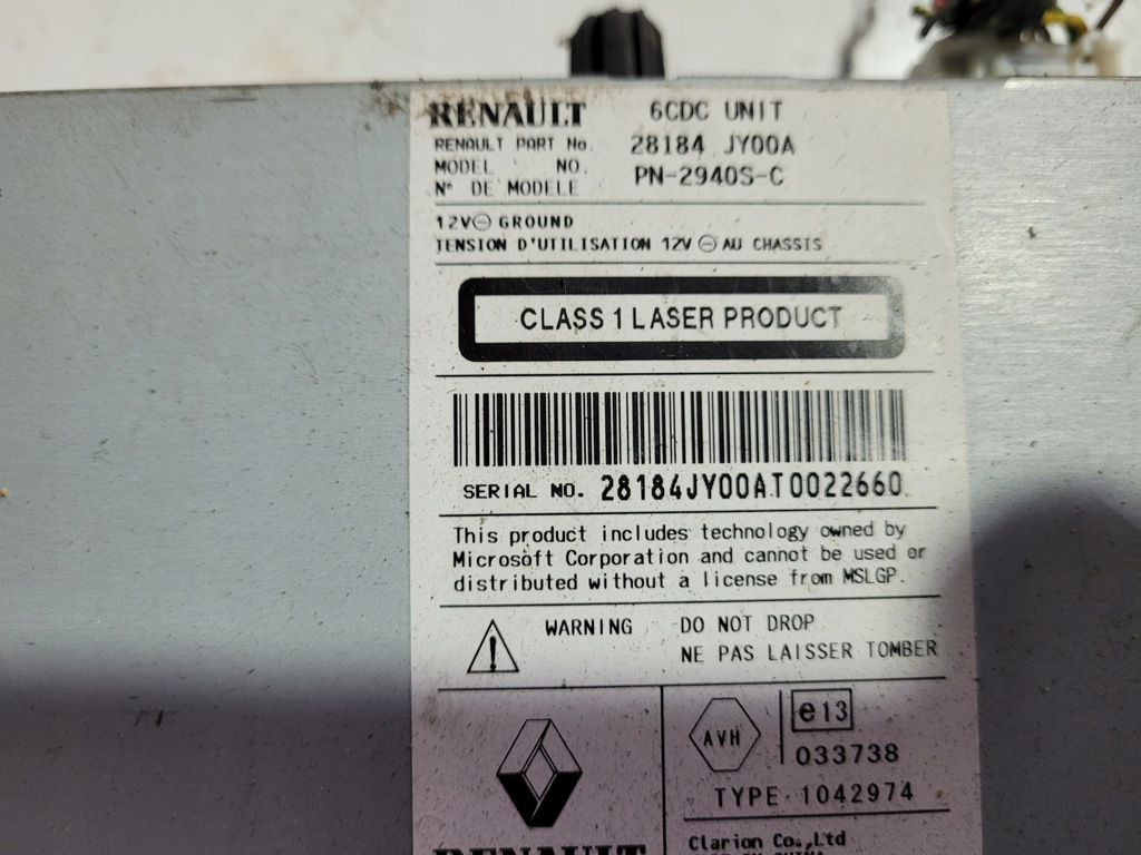 фото №2, Радіо радіопрогравач renault koleos i