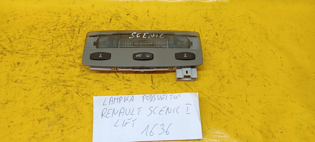 фото №4, Лампа стельовий renault scenic i lift 1636