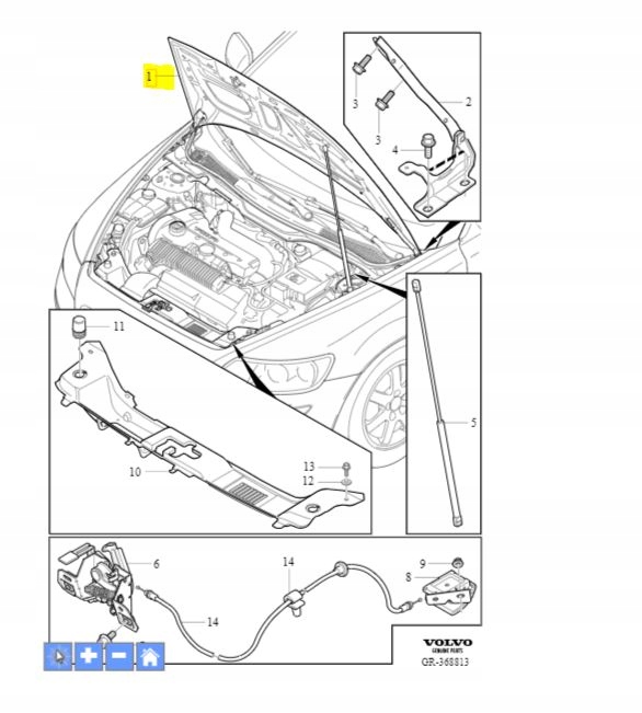 фото №1, Капот кришка двигуна c30
