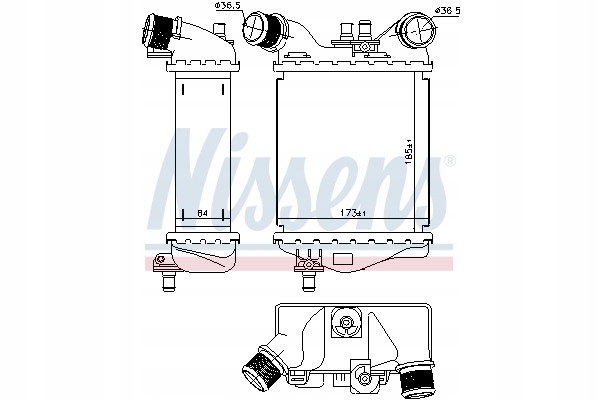 фото №11, Nissens 96167 интеркулер fiat 500 abarth 07-