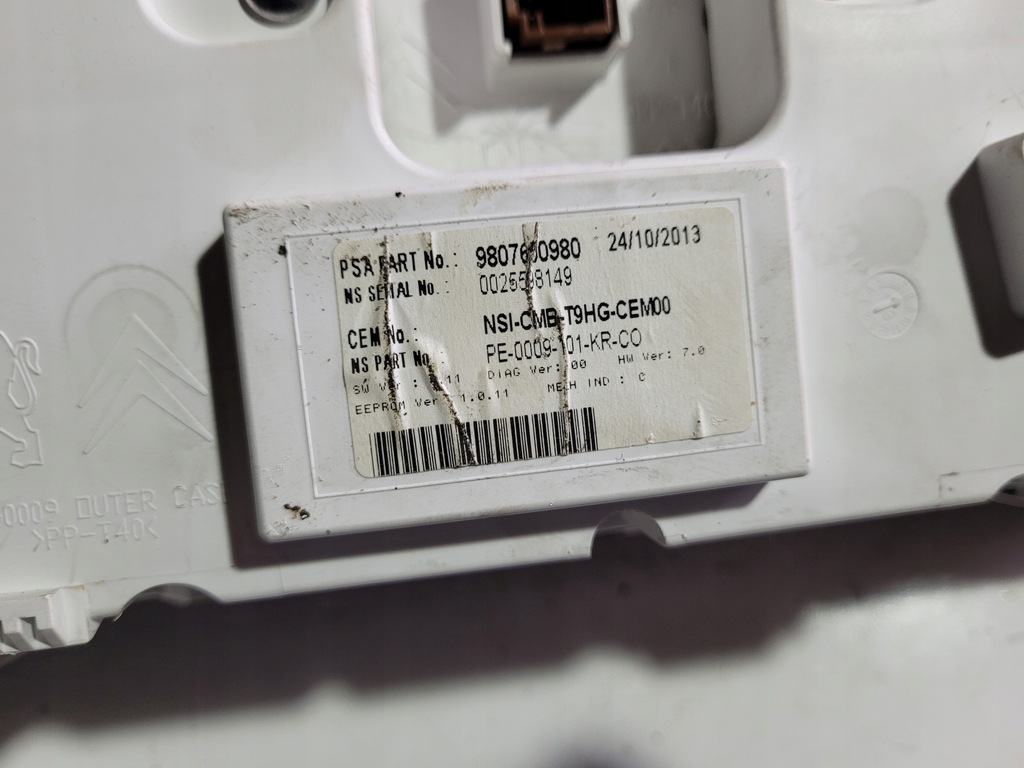 фото №7, Лічильник прилади peugeot 308 t9 ii 9807650980