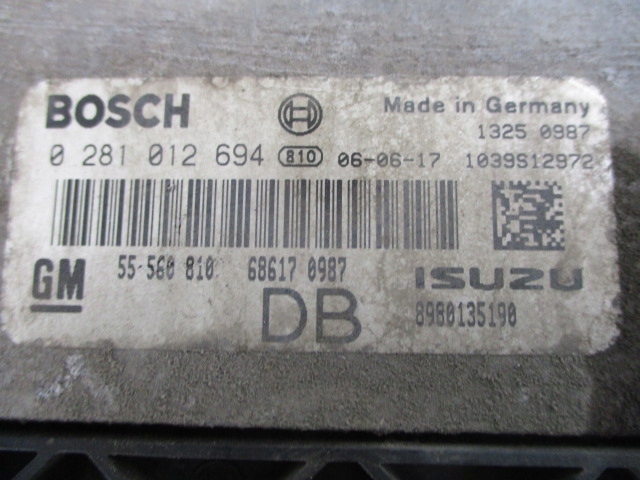 фото №4, Opel astra h z17dth бортовий комп'ютер двигуна 55560810db