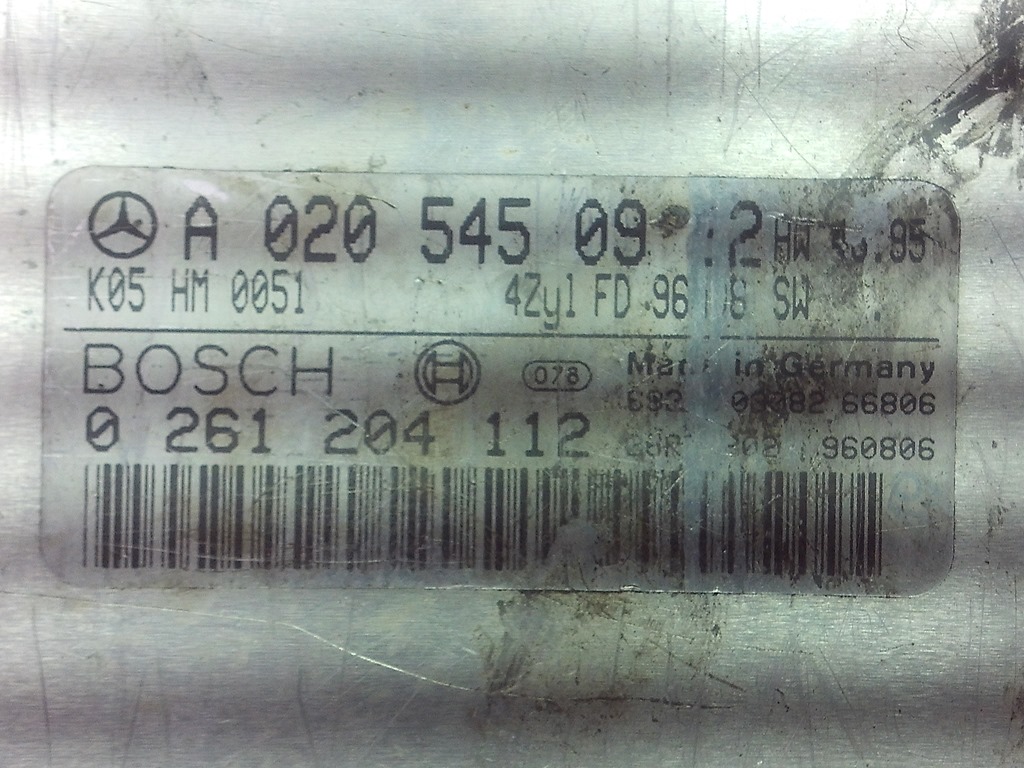 фото №4, Mercedes w202 бортовой компьютер двигателя 0261204112