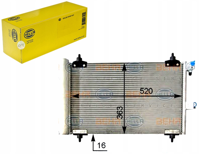 фото №1, Конденсатор кондиционера citroen berlingo xsara 96-