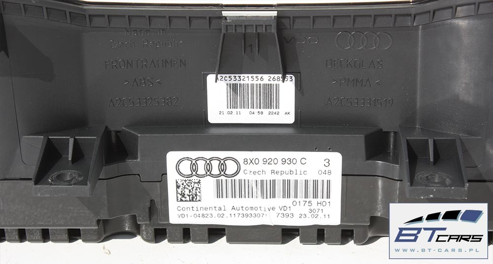 фото №12, Audi a1 прилади прилади бензин 8x0920930c 8x0 920 930 c приладова панель лічильник