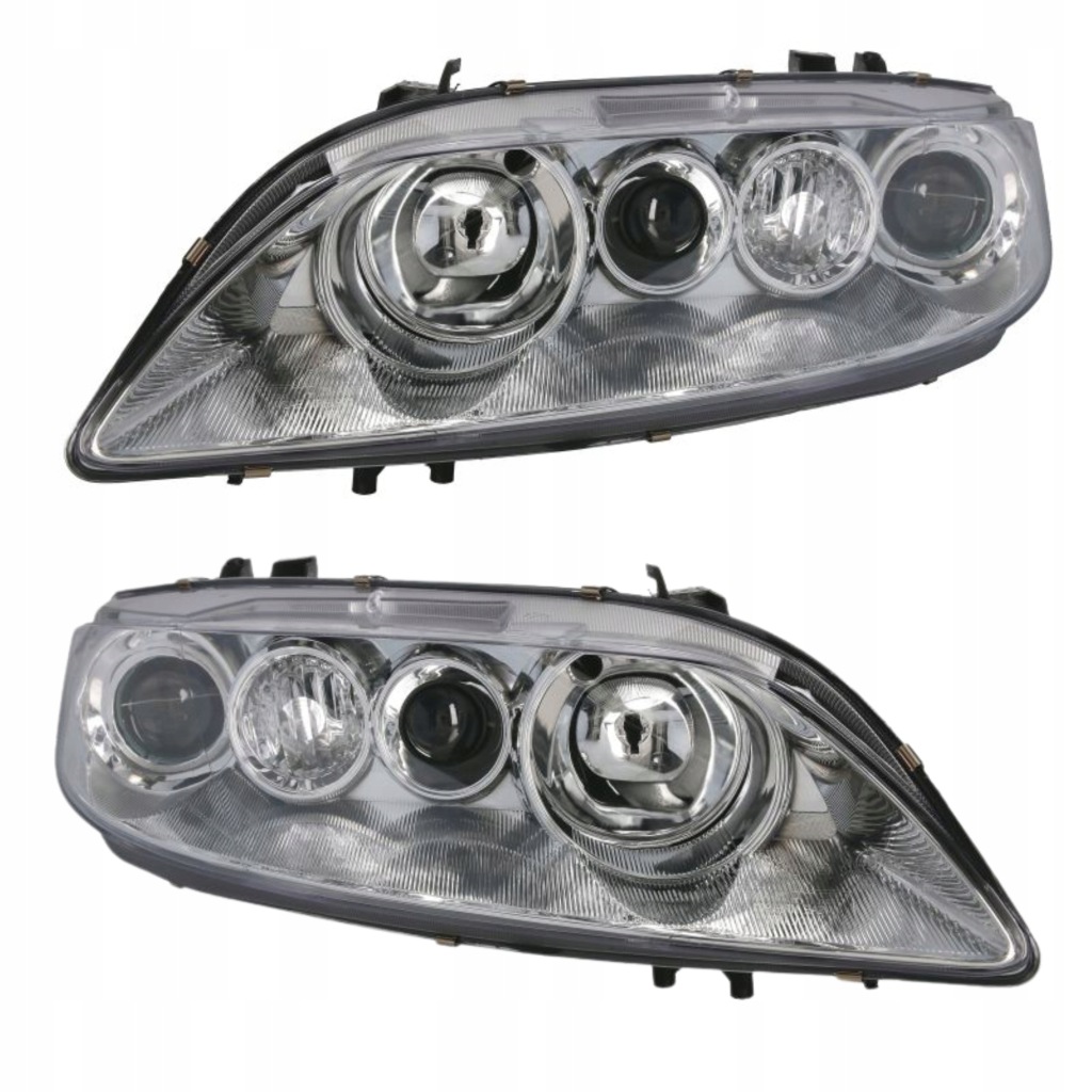 фото №1, Mazda 6 2002-2005 фары лампы передние комплект с двигатель серебристый