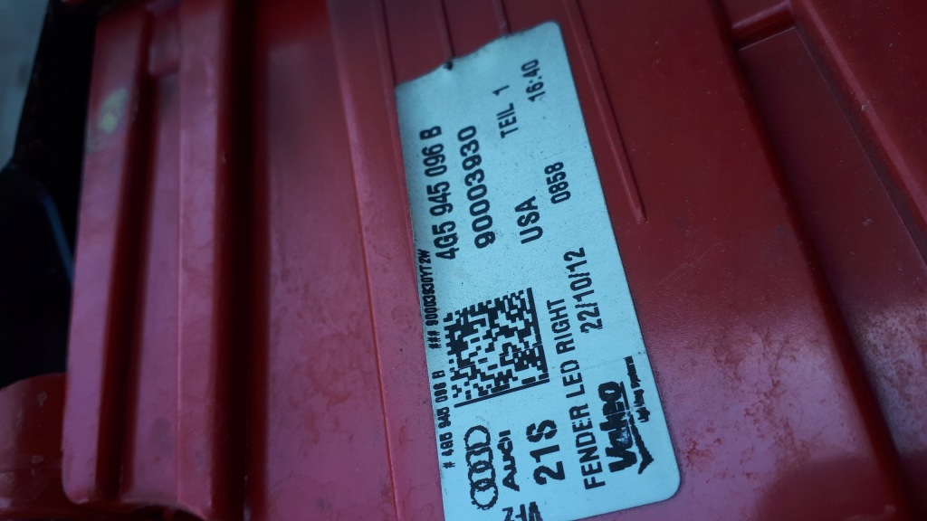 фото №11, S6 c7 a6 4g лампа права правий задня led sedan usa