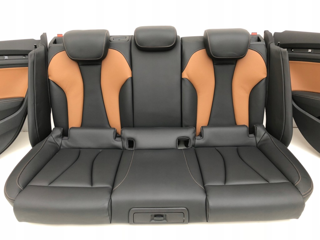 фото №9, Салон кожаный sedan audi a3 8v чёрный коричневый сиденья обшивки заднее сиденье