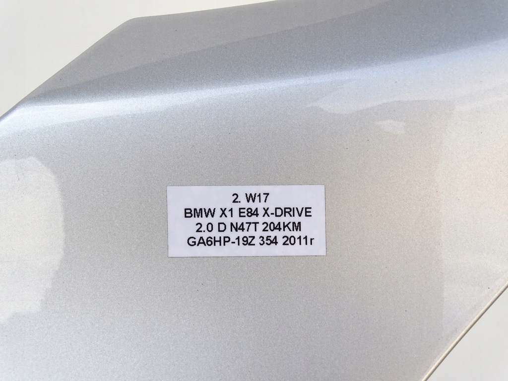 фото №16, Крыло левый перед передний titansilber 354 bmw e84 x1 09-12r
