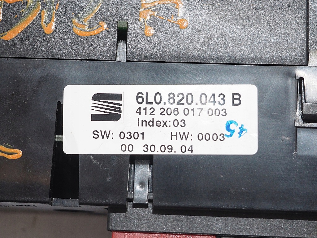 фото №11, Ibiza 6l панель обдув кондиционера 6l0820043b