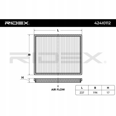 Фільтр салонний до ridex 424i0112 Ціна