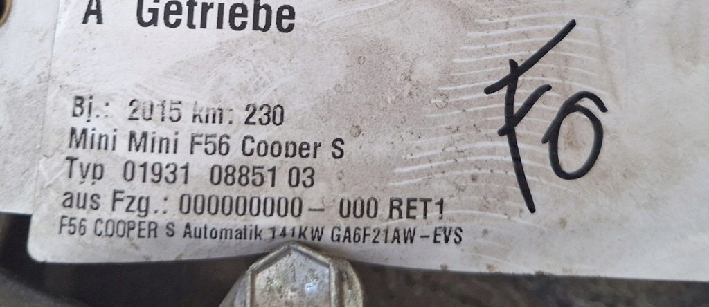 Коробка передач автоматична mini cooper s f55 f56 f57 aisin gagf21aw tf-72sc Оригінал