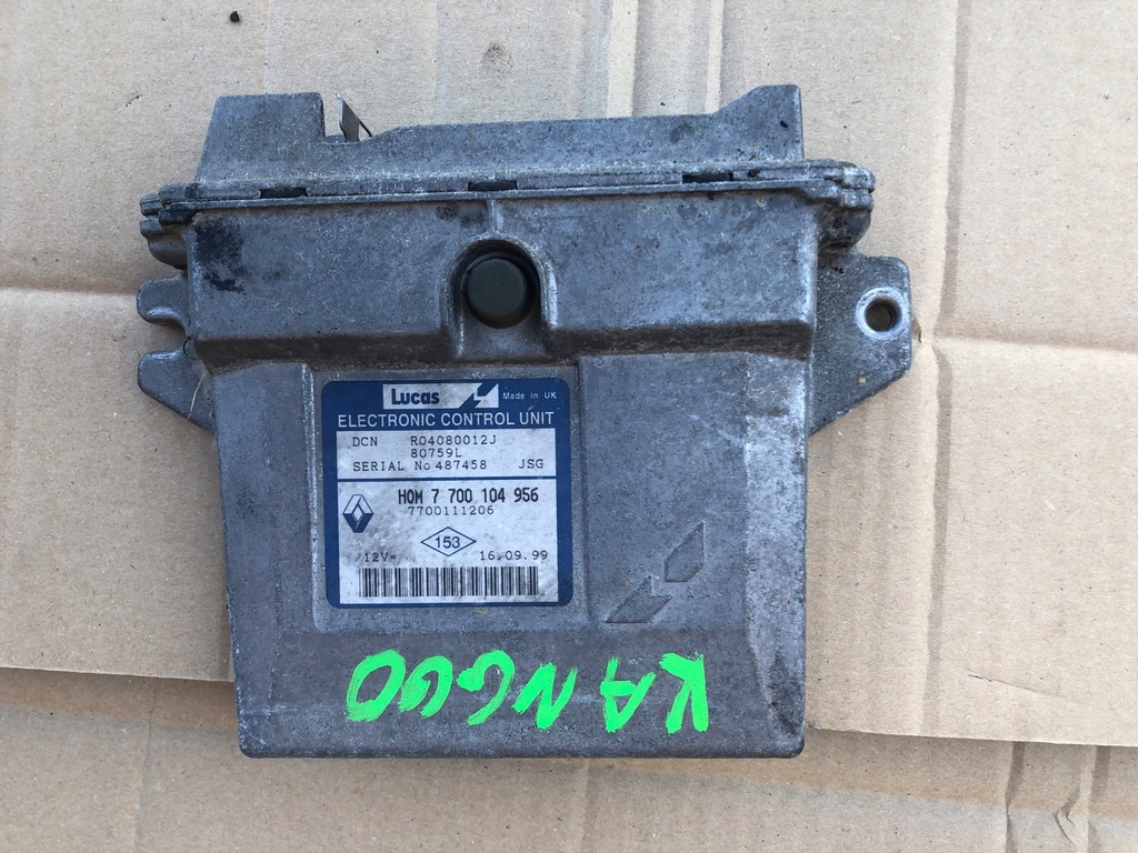фото №1, Бортовой компьютер двигателя renault kangoo 1.9d 77001118206