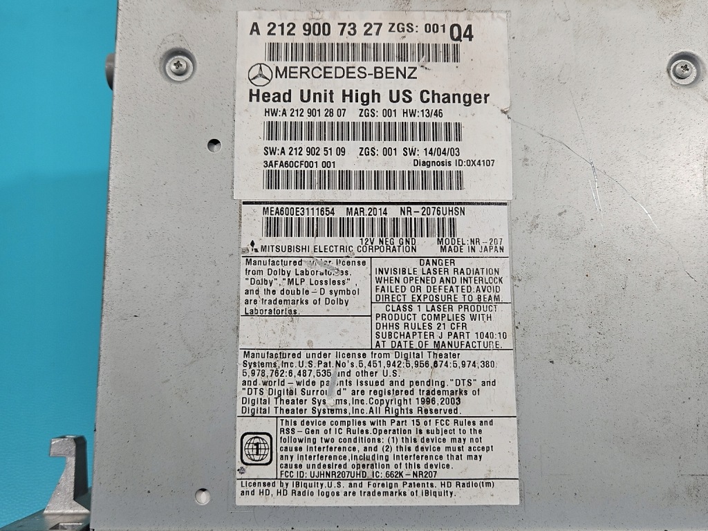 фото №5, Радіо заводський mercedes cls ii c218 10-18 a2129007327 радіопрогравач