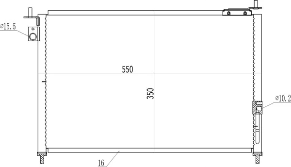 фото №11, Конденсатор радіатор кондиціонера honda civic vii 1.7d 01.02-09.05