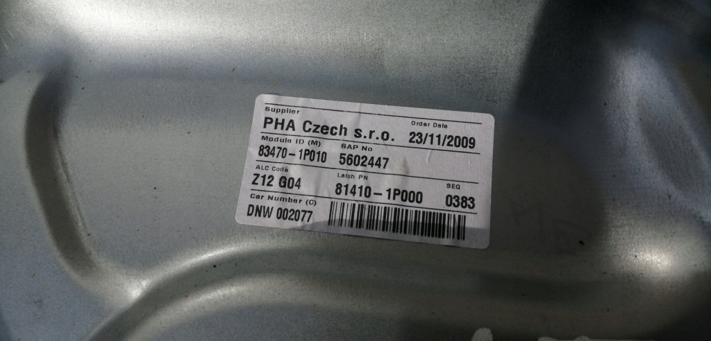 фото №2, Kia venga подъемник стекло левый задняя