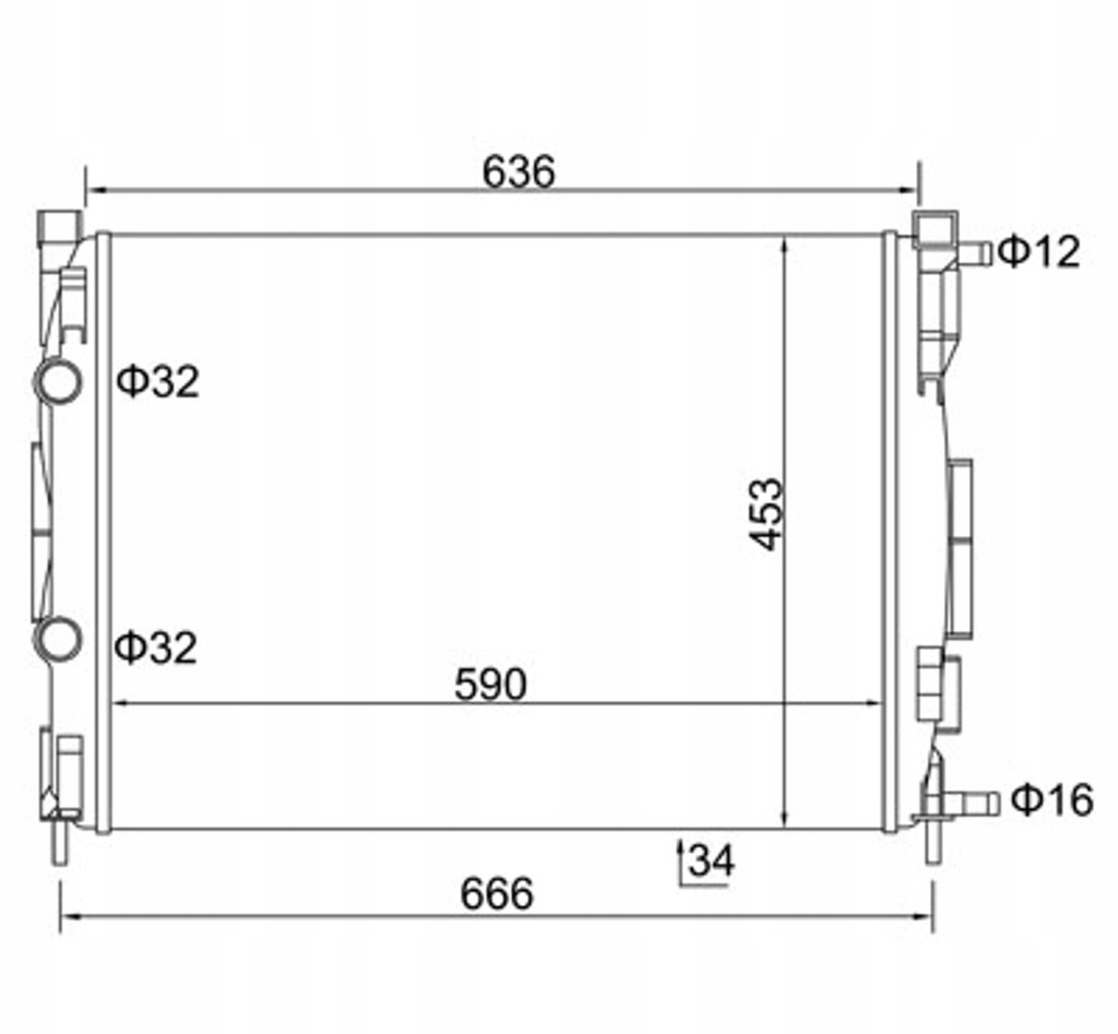 фото №2, Радиатор wody двигателя renault grand scenic ii megane ii scenic ii 2002-