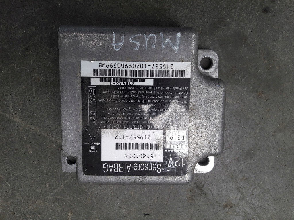 фото №9, Приборная панель консоль подушки безопасности ремни датчик kpl lancia musa