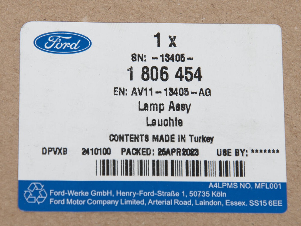 фото №14, Ліва лампа крила задня ford b-max cb2 2012-2017- _ 1806454 _ av11-13405-ag