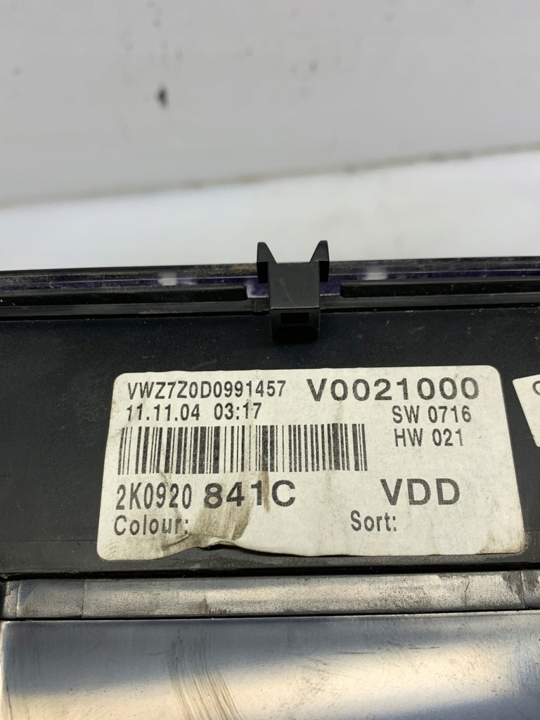 фото №8, Счетчик приборная панель vag vw caddy 2k0920841c