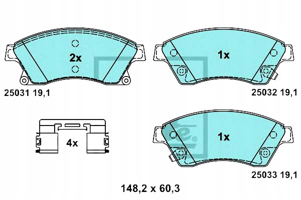 фото №1, Ate гальмівні колодки гальмівні керамічні chevrolet aveo cru