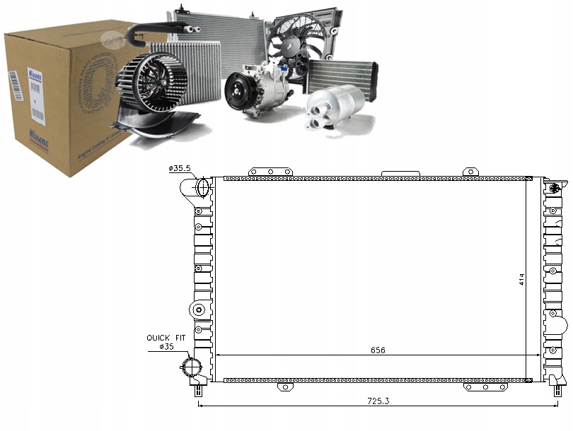 фото №1, Nissens радіатор двигуна alfa romeo 166 2.0/2.5/3
