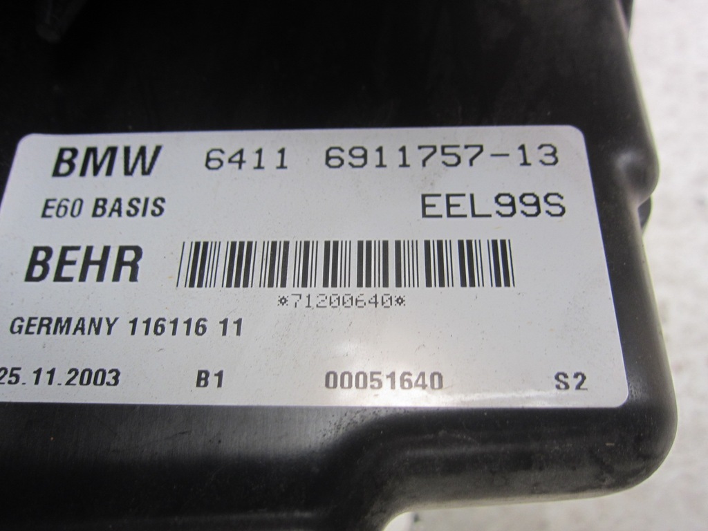 фото №10, Bmw 5 e60 e61 523 528 отопитель кондиционера 6911757 6921139 6924898