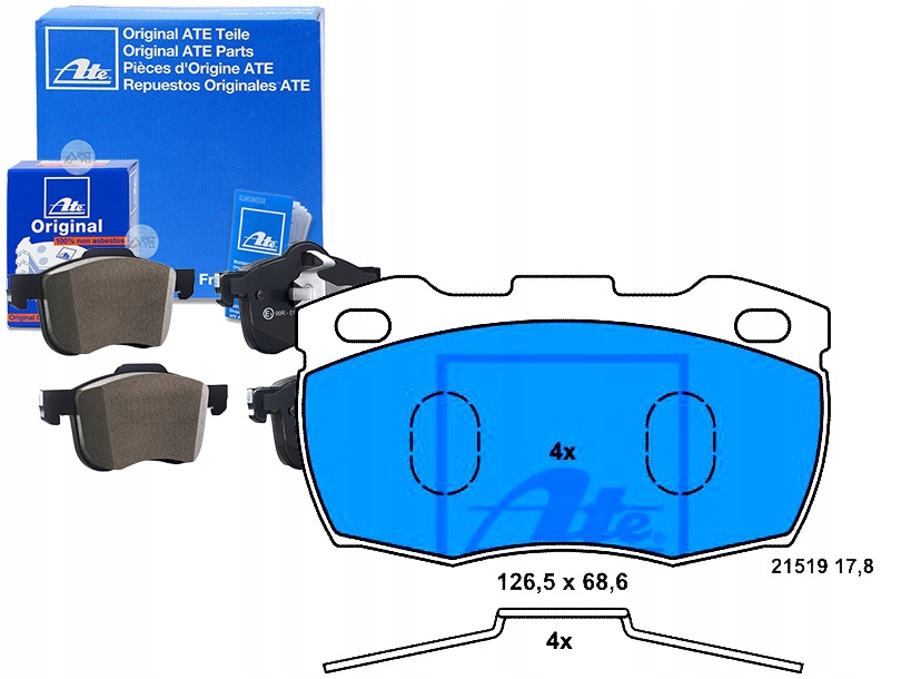 фото №1, Ate гальмівні колодки гальмівні land rover перед defender 2,2