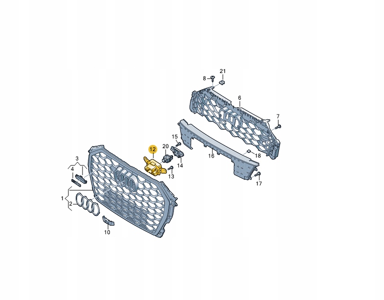 Audi q3 sportback f3n передний бампер кронштейн защита радиатора 83f853231 oem Киев