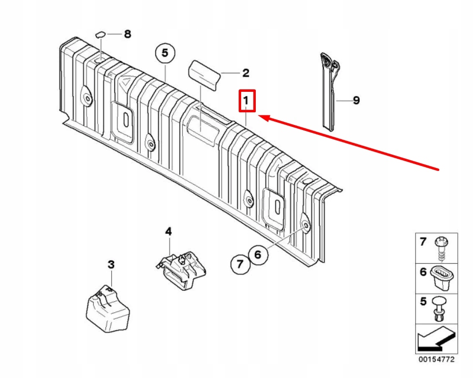 фото №8, Bmw 3 coupe e92 trunk lock trim 51477122400 7122400 oem