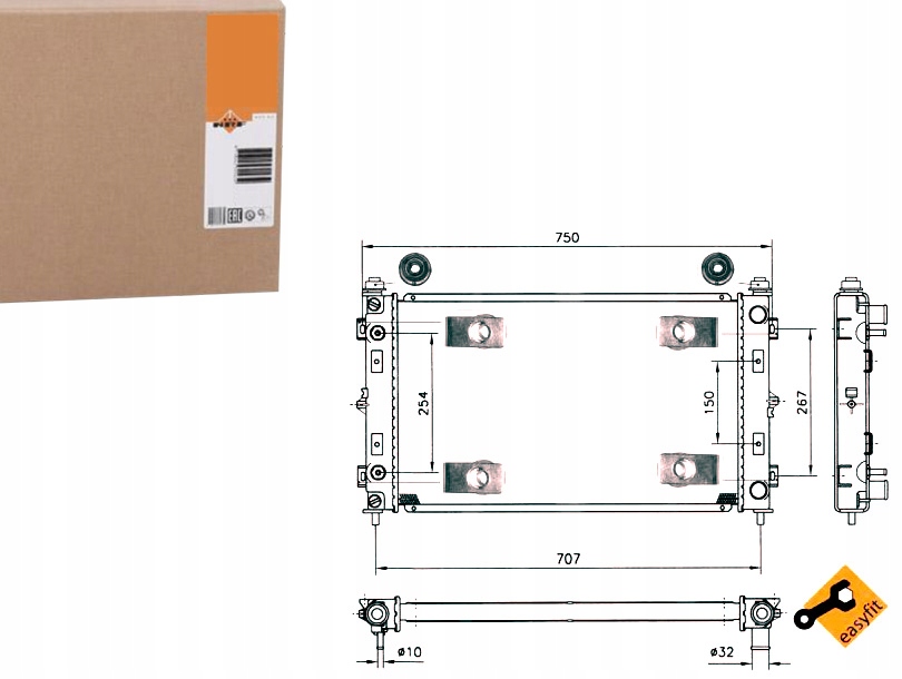 Купить Nrf 50232 радиатор, система охлаждение двигателя