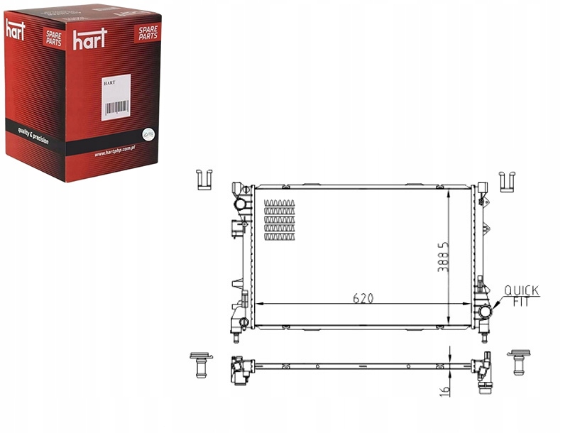 фото №1, Радіатор fiat 500 10- hart