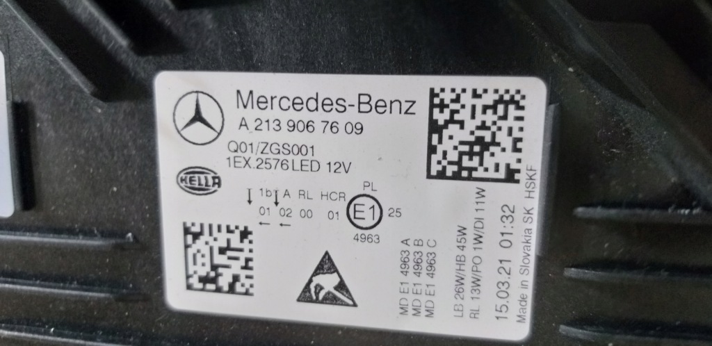 фото №5, Лампа mercedes w213 lift performance a2139067609