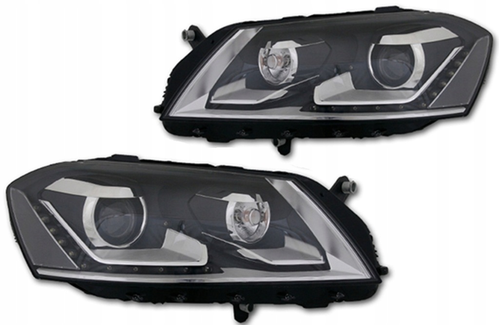 фото №3, Фара лампа kpl day line light led drl діоди тюнінг vw passat b7 3a 10-