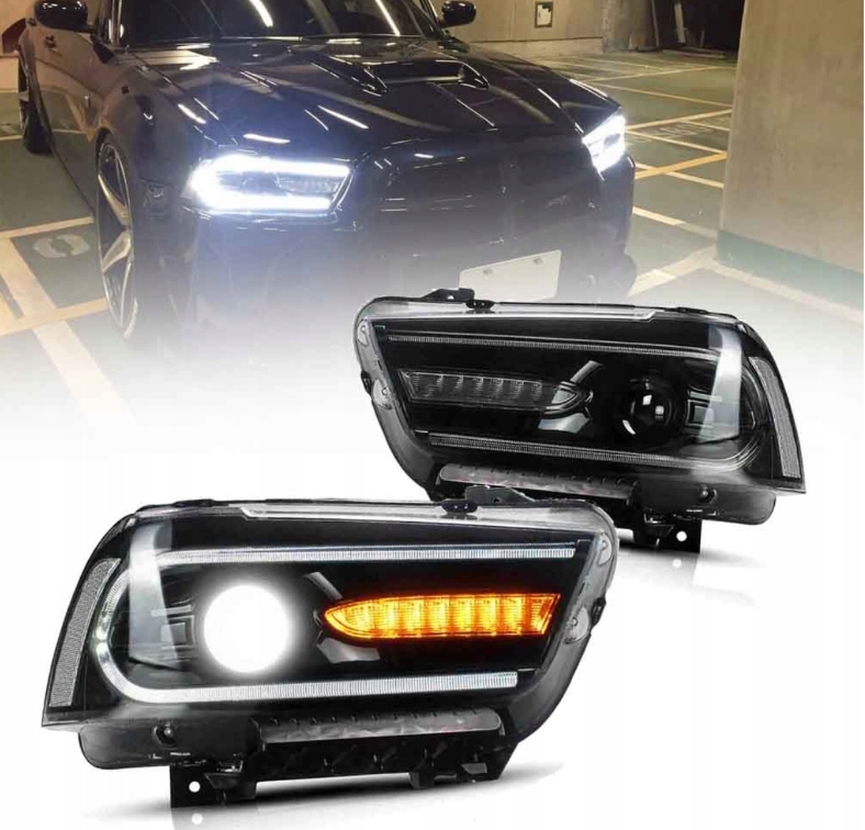 фото №3, Dodge charger 2011 - 2014 лампа левая правая led przedlift комплект nowe eu