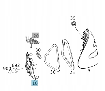 фото №1, Вкладиш лампи задня l mercedes w211 lift