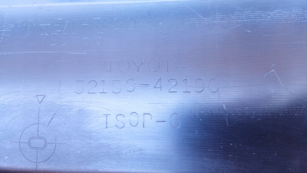 фото №12, Toyota rav4 rav 4 iv 13- бампер накладка нижня бампера задня 52150-42100