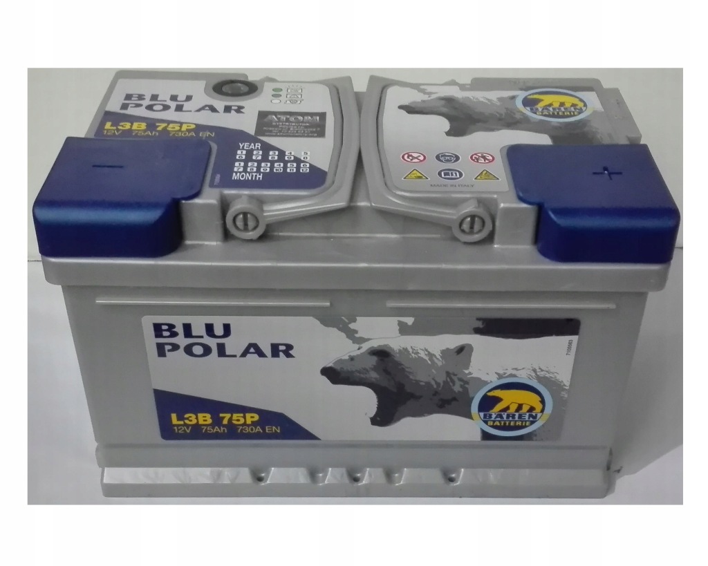 фото №1, Акумулятор baren 75ah 730a blue polar l3b75p