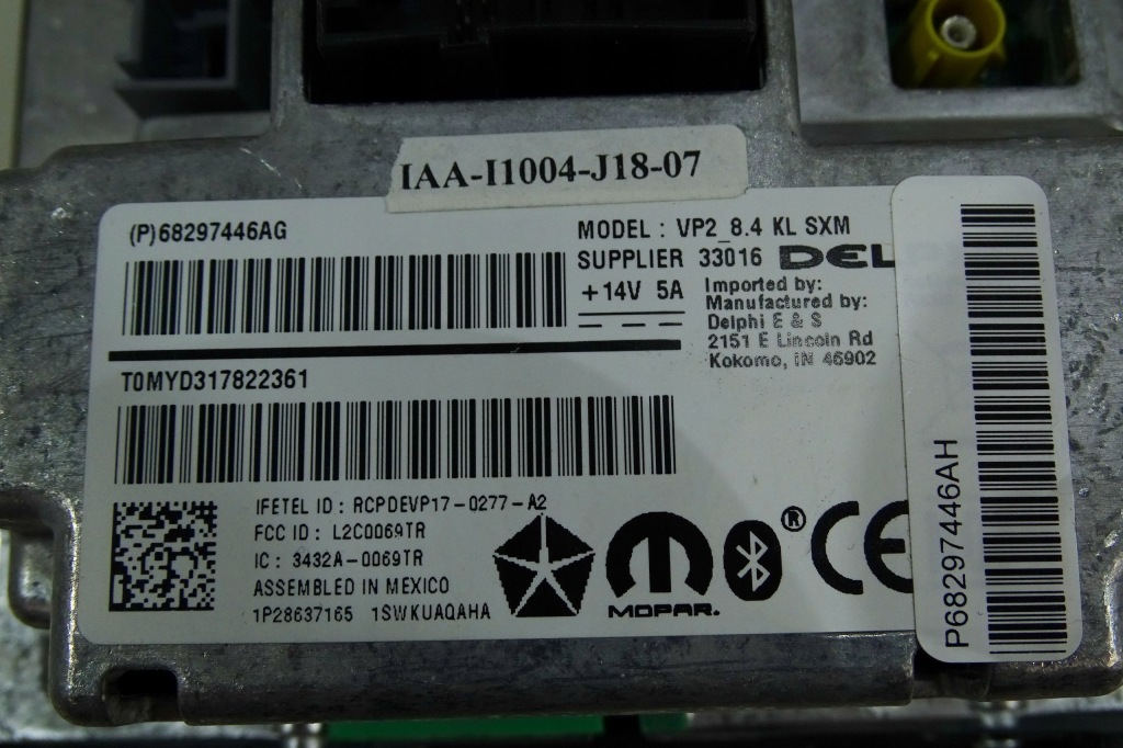 фото №12, Jeep cherokee kl 19- lift экран сенсорный радио дисплей 68297446ag