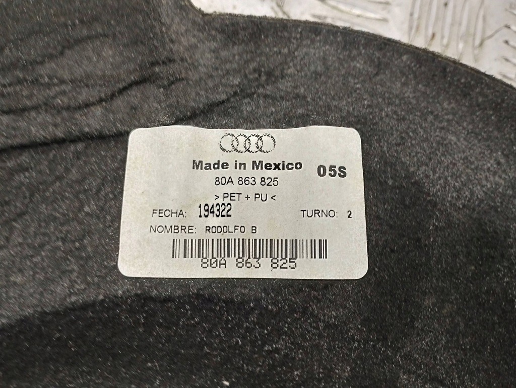 фото №15, Audi q5 sq5 2020 ізоляція теплова / шумоізоляція кришки / капот двигуна