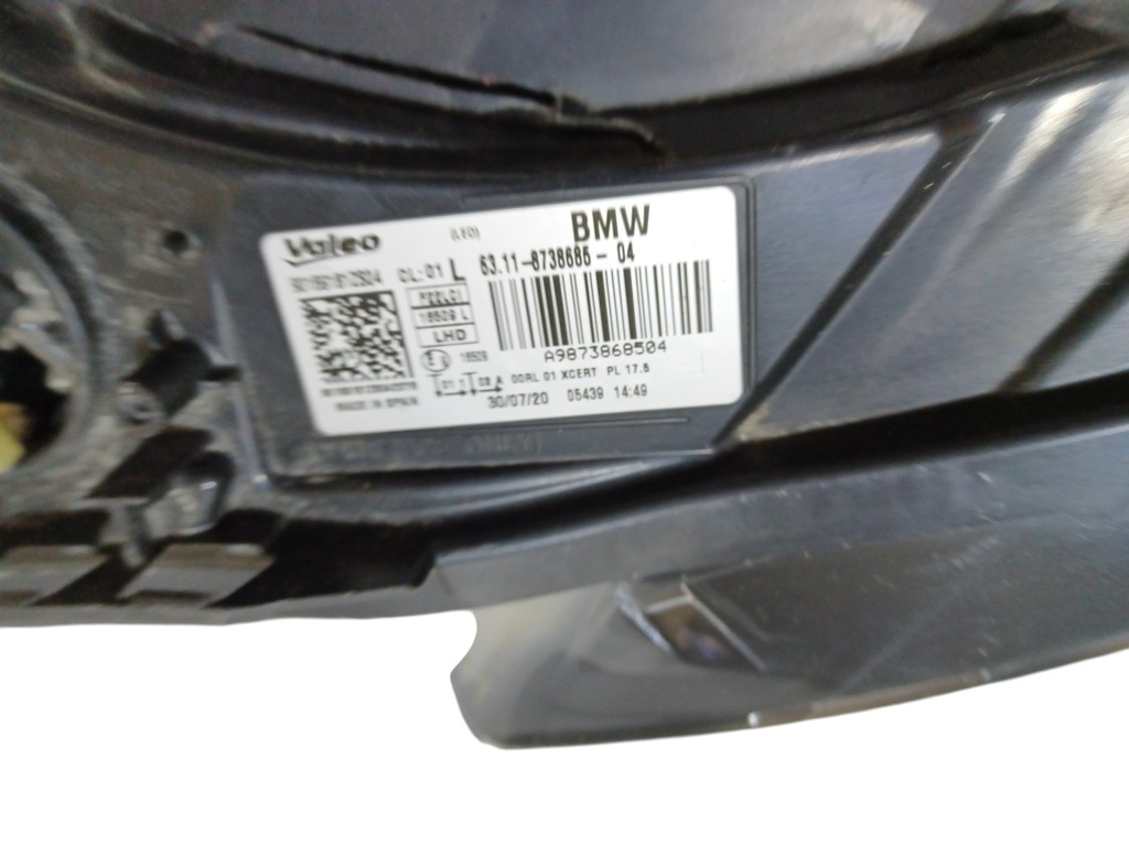 фото №13, Bmw 2 f22 f23 lci лампа левый перед левая передняя led 8738685